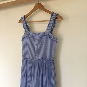 Gal Meets Glam blue and white stripe dress